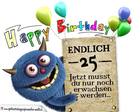 25. geburtstag spruch|lustige sprüche zum 25. geburtstag.